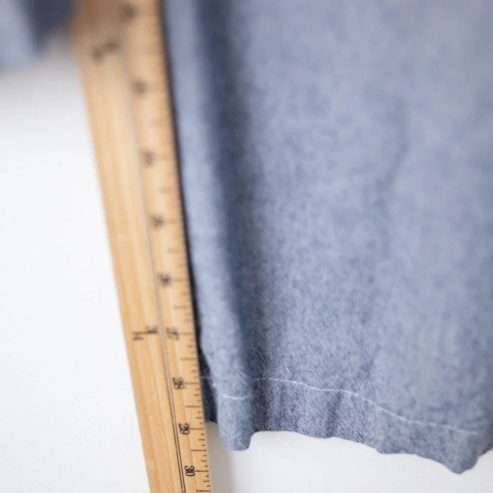 J‎ Crew Pants 770 Straight Mens 33x32 Blue Chambray Stretch Chinos L0719